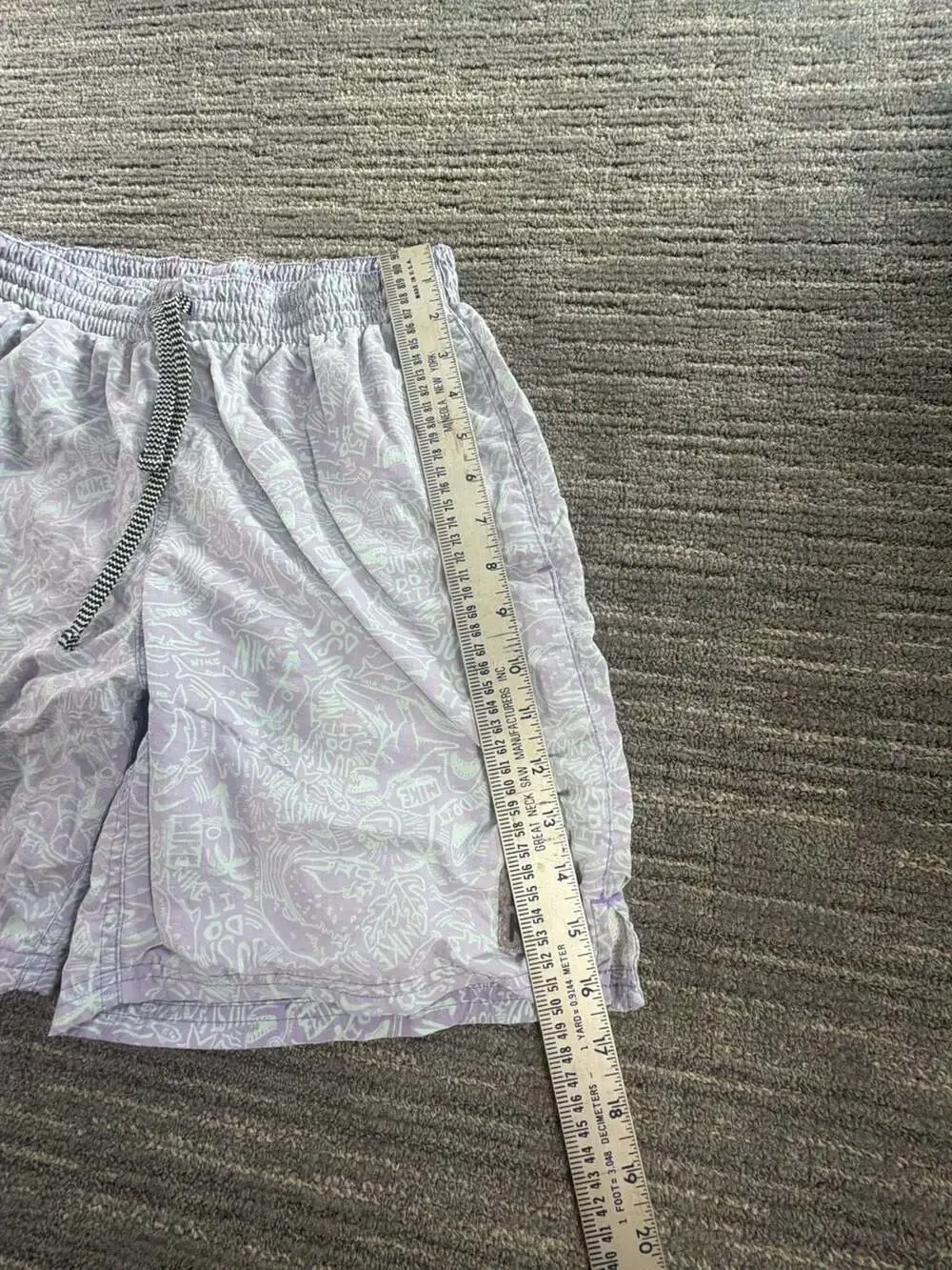 Nike Men's Graphic Print Swim Volley Shorts Lavender